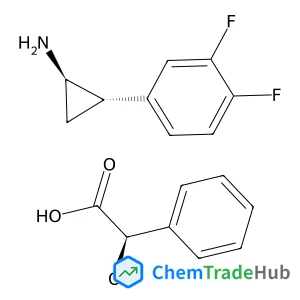 (1R,2S)-2-(3,4-Difluorophenyl)cyclopropanaminium (2R)-hydroxy(phenyl)acetate