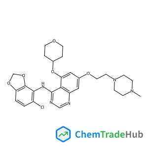 N-(5-Chloro-1,3-benzodioxol-4-yl)-7-[2-(4-methyl-1-piperazinyl)ethoxy]-5-(tetrahydro-2H-pyran-4-yloxy)-4-quinazolinamine