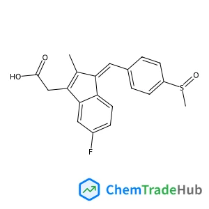 2-[(1Z)-5-fluoro-1-[(4-methanesulfinylphenyl)methylidene]-2-methyl-1H-inden-3-yl]acetic acid