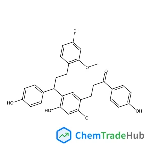 3-{2,4-Dihydroxy-5-[3-(4-hydroxy-2-methoxyphenyl)-1-(4-hydroxyphenyl)propyl]phenyl}-1-(4-hydroxyphenyl)-1-propanone