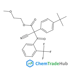 2-Methoxyethyl 2-cyano-2-[4-(2-methyl-2-propanyl)phenyl]-3-oxo-3-[2-(trifluoromethyl)phenyl]propanoate