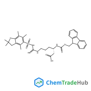 N~2~-[(9H-Fluoren-9-ylmethoxy)carbonyl]-N~6~-{N-[(2,2,4,6,7-pentamethyl-2,3-dihydro-1-benzofuran-5-yl)sulfonyl]carbamimidoyl}-L-lysine