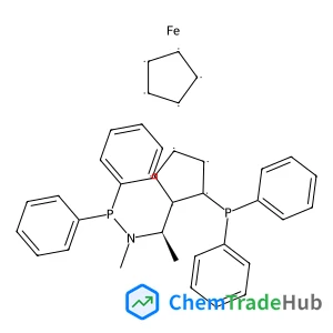1,2,3,4,5-Cyclopentanepentayl, 1-(diphenylphosphino)-2-[(1R)-1-[(diphenylphosphino)methylamino]ethyl]-, compd. with 1,2,3,4,5-cyclopentanepentayl, iron salt (1:1:1)