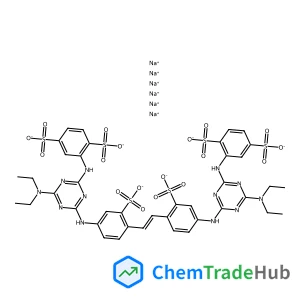 1,4-Benzenedisulfonic acid, 2,2'-(1,2-ethenediylbis((3-sulfo-4,1-phenylene)imino(6-(diethylamino)-1,3,5-triazine-4,2-diyl)imino))bis-, hexasodium salt