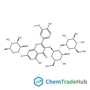 7-[(6-Deoxy-alpha-L-mannopyranosyl)oxy]-5-hydroxy-2-(4-hydroxy-3-methoxyphenyl)-4-oxo-4H-chromen-3-yl 2-O-beta-D-glucopyranosyl-beta-D-glucopyranoside