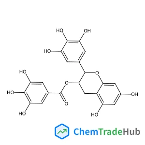 (2S,3R)-5,7-Dihydroxy-2-(3,4,5-trihydroxyphenyl)-3,4-dihydro-2H-chromen-3-yl 3,4,5-trihydroxybenzoate Chemical_Structure_Of