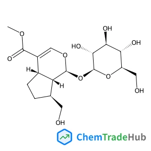 Methyl (1S,4aS,7S,7aS)-1-(beta-D-glucopyranosyloxy)-7-(hydroxymethyl)-1,4a,5,6,7,7a-hexahydrocyclopenta[c]pyran-4-carboxylate structure
