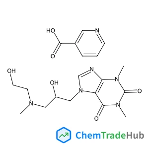 Nicotinic acid - 7-{2-hydroxy-3-[(2-hydroxyethyl)(methyl)amino]propyl}-1,3-dimethyl-3,7-dihydro-1H-purine-2,6-dione (1:1)