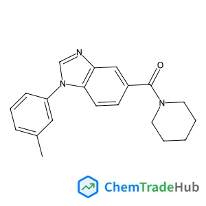 [1-(3-Methylphenyl)-1H-benzimidazol-5-yl](1-piperidinyl)methanone structure