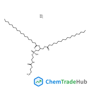 35-Amino-24-hydroxy-24-oxido-18,29-dioxo-19,23,25,30,33-pentaoxa-28-aza-24lambda~5~-phosphapentatriacontan-21-yl octadecanoate ammoniate (1:1) 35-Amino-24-hydroxy-24-oxido-18,29-dioxo-19,23,25,30,33-pentaoxa-28-aza-24lambda~5~-phosphapentatriacontan-21-yl octadecanoate ammoniate (1:1)