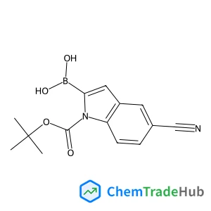 (5-Cyano-1-{[(2-methyl-2-propanyl)oxy]carbonyl}-1H-indol-2-yl)boronic acid