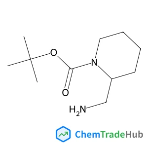 2-Methyl-2-propanyl (2S)-2-(aminomethyl)-1-piperidinecarboxylate 2-Methyl-2-propanyl (2S)-2-(aminomethyl)-1-piperidinecarboxylate