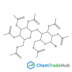 2,3,6-Tri-O-acetyl-4-O-(2,3,4,6-tetra-O-acetyl-beta-D-galactopyranosyl)-alpha-D-glucopyranosyl bromide structure 2,3,6-Tri-O-acetyl-4-O-(2,3,4,6-tetra-O-acetyl-beta-D-galactopyranosyl)-alpha-D-glucopyranosyl bromide structure