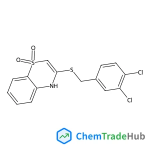 3-[(3,4-dichlorobenzyl)sulfanyl]-1lambda~6~,4-benzothiazine-1,1(4H)-dione