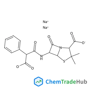 Sodium (2S,5R,6R)-6-(2-carboxylato-2-phenylacetamido)-3,3-dimethyl-7-oxo-4-thia-1-azabicyclo[3.2.0]heptane-2-carboxylate
