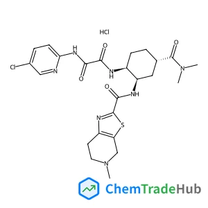 N-(5-Chloro-2-pyridinyl)-N'-[(1S,2R,4S)-4-(dimethylcarbamoyl)-2-{[(5-methyl-4,5,6,7-tetrahydro[1,3]thiazolo[5,4-c]pyridin-2-yl)carbonyl]amino}cyclohexyl]ethanediamide hydrochloride (1:1)