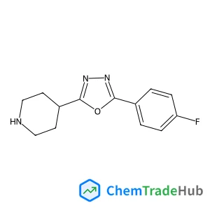 4-[5-(4-Fluorophenyl)-1,3,4-oxadiazol-2-yl]piperidine structure