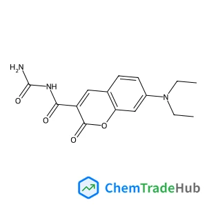 N-Carbamoyl-7-(diethylamino)-2-oxo-2H-chromene-3-carboxamide Chemical_Structure_Of
