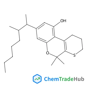 5,5-Dimethyl-8-(3-methyl-2-octanyl)-1,2,3,5-tetrahydrothiopyrano[2,3-c]chromen-10-ol