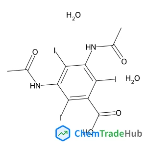3,5-Diacetamido-2,4,6-triiodobenzoic acid dihydrate