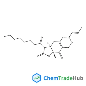 (3S,3aR,9aR)-9a-Methyl-3-octanoyl-6-[(1E)-1-propen-1-yl]-3a,4,8,9a-tetrahydro-2H-furo[3,2-g]isochromene-2,9(3H)-dione