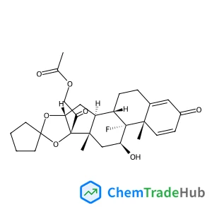 2-[(4a'S,4b'R,5'S,6a'S,6b'S,9a'R,10a'S,10b'S)-4b'-Fluoro-5'-hydroxy-4a',6a'-dimethyl-2'-oxo-2',4a',4b',5',6',6a',9a',10',10a',10b',11',12'-dodecahydro-6b'H-spiro[cyclopentane-1,8'-naphtho[2',1':4,5]in
deno[1,2-d][1,3]dioxol]-6b'-yl]-2-oxoethyl acetate