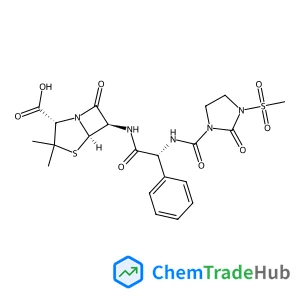 (2S,5R,6R)-3,3-Dimethyl-6-{[(2R)-2-({[3-(methylsulfonyl)-2-oxo-1-imidazolidinyl]carbonyl}amino)-2-phenylacetyl]amino}-7-oxo-4-thia-1-azabicyclo[3.2.0]heptane-2-carboxylic acid