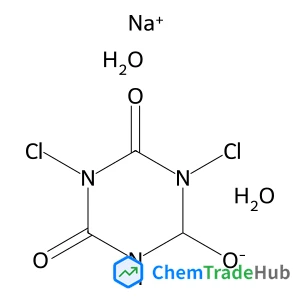 Sodium 1,5-dichloro-4,6-dioxo-1,3,5-triazinan-2-olate hydrate (1:1:2) Sodium 1,5-dichloro-4,6-dioxo-1,3,5-triazinan-2-olate hydrate (1:1:2)