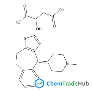 4-(9,10-dihydro-4H-benzo[4,5]cyclohepta[1,2-b]thiophen-4-ylidene)-1-methylpiperidine 2-hydroxysuccinate