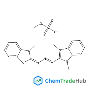 1,3-Dimethyl-2-{[(3-methyl-1,3-benzothiazol-2(3H)-ylidene)hydrazono]methyl}-1H-benzimidazol-3-ium methyl sulfate