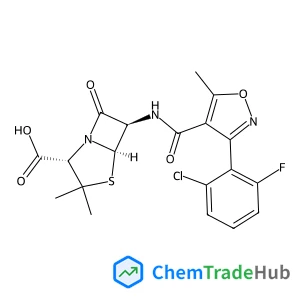 (2S,5R,6R)-6-({[3-(2-Chloro-6-fluorophenyl)-5-methyl-1,2-oxazol-4-yl]carbonyl}amino)-3,3-dimethyl-7-oxo-4-thia-1-azabicyclo[3.2.0]heptane-2-carboxylic acid