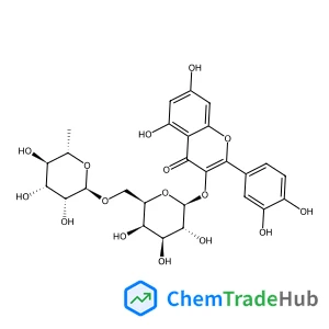 2-(3,4-Dihydroxyphenyl)-5,7-dihydroxy-4-oxo-4H-chromen-3-yl 6-O-(6-deoxy-alpha-L-mannopyranosyl)-beta-D-galactopyranoside