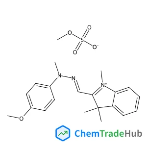 2-{(E)-[(4-Methoxyphenyl)(methyl)hydrazono]methyl}-1,3,3-trimethyl-3H-indolium methyl sulfate