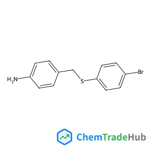 4-{[(4-Bromophenyl)sulfanyl]methyl}aniline structure
