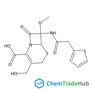 (6R,7S)-3-(Hydroxymethyl)-7-methoxy-8-oxo-7-[(2-thienylacetyl)amino]-5-thia-1-azabicyclo[4.2.0]oct-2-ene-2-carboxylic acid