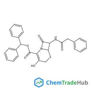 Diphenylmethyl (6R,7R)-3-hydroxy-8-oxo-7-[(phenylacetyl)amino]-5-thia-1-azabicyclo[4.2.0]oct-2-ene-2-carboxylate