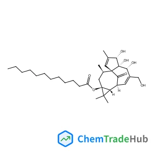 (4S,5R,6R,14R)-4,5,6-Trihydroxy-7-(hydroxymethyl)-3,11,11,14-tetramethyl-15-oxotetracyclo[7.5.1.0~1,5~.0~10,12~]pentadeca-2,7-dien-12-yl laurate
