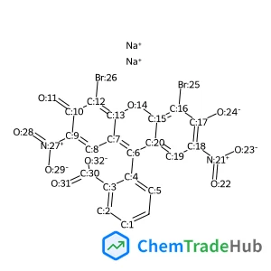 Disodium 2-(4,5-dibromo-2,7-dinitro-6-oxido-3-oxo-3H-xanthen-9-yl)benzoate