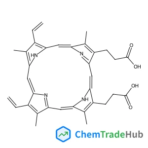 21H,23H-Porphine-2,18-dipropanoic acid,7,12-diethenyl-3,8,13,17-tetramethyl-