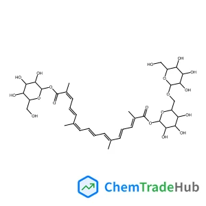 1-[(2E,4E,6E,8E,10E,12E,14E)-b-D-glucopyranosyl 2,6,11,15-tetramethyl-2,4,6,8,10,12,14-hexadecaheptaenedioate] 6-O-b-D-glucopyranosyl-b-D-Glucopyranose
