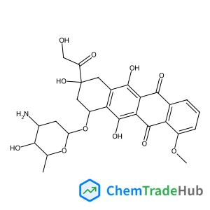 (8S,10S)-10-{[(2R,4S,5R,6S)-4-amino-5-hydroxy-6-methyloxan-2-yl]oxy}-6,8,11-trihydroxy-8-(2-hydroxyacetyl)-1-methoxy-5,7,8,9,10,12-hexahydrotetracene-5,12-dione