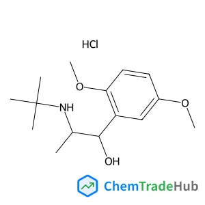 1-(2,5-Dimethoxyphenyl)-2-[(2-methyl-2-propanyl)amino]-1-propanol hydrochloride (1:1)