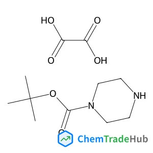 2-Methyl-2-propanyl 1-piperazinecarboxylate ethanedioate (1:1) Chemical_Structure_Of