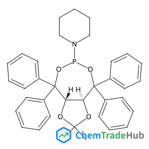 1-[(3aS,8aS)-2,2-Dimethyl-4,4,8,8-tetraphenyltetrahydro[1,3]dioxolo[4,5-e][1,3,2]dioxaphosphepin-6-yl]piperidine