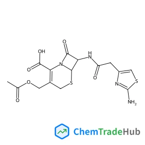 3-(Acetyloxymethyl)-7-[[2-(2-amino-1,3-thiazol-4-yl)acetyl]amino]-8-oxo-5-thia-1-azabicyclo[4.2.0]oct-2-ene-2-carboxylic acid