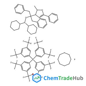 ((4S,5S)-(-)-O-[1-BENZYL-1-(5-METHYL-2-PHENYL-4,5-DIHYDROOXAZOL-4-YL)-2-PHENYLETHYL]-DICYCLOHEXYLPHOSPHINITE)(1,5-COD)IRIDIUM(I) TETRAKIS(3,5-BIS(TRIFLUOROMETHYL)PHENYLBORATE, MIN. 97% (S,S)-[COD]IR[CY2PTHREPHOX]