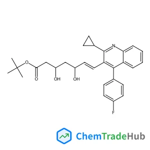 2-Methyl-2-propanyl (3R,5S,6E)-7-[2-cyclopropyl-4-(4-fluorophenyl)-3-quinolinyl]-3,5-dihydroxy-6-heptenoate