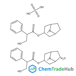 (3-endo)-8-Methyl-8-azabicyclo[3.2.1]oct-3-yl 3-hydroxy-2-phenylpropanoate sulfate hydrate (2:1:1)