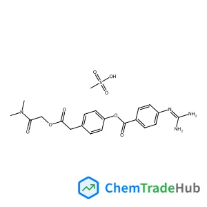 4-{2-[2-(Dimethylamino)-2-oxoethoxy]-2-oxoethyl}phenyl 4-carbamimidamidobenzoate methanesulfonate (1:1)