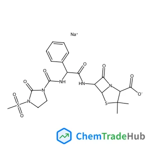 Sodium (2S,5R,6R)-3,3-dimethyl-6-({(2R)-2-[({[3-(methylsulfonyl)-2-oxo-1-imidazolidinyl]carbonyl}carbamoyl)amino]-2-phenylacetyl}amino)-7-oxo-4-thia-1-azabicyclo[3.2.0]heptane-2-carboxylate